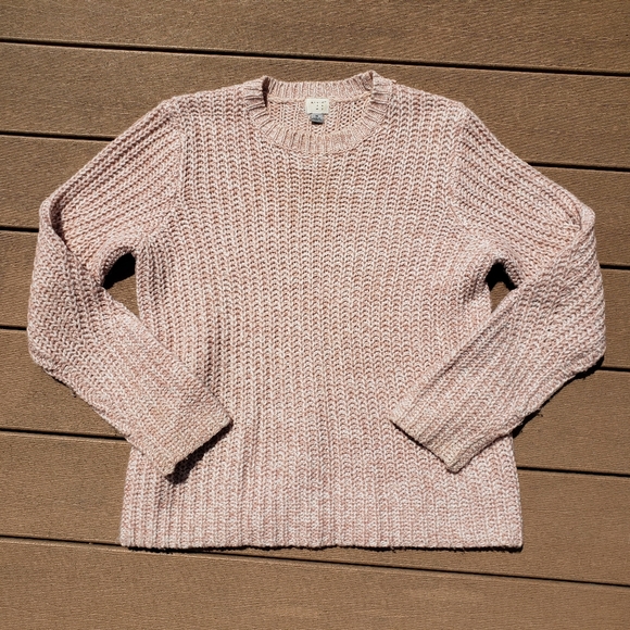 a new day Sweaters Light Pink Knit Sweater With Shimmer Thread Mix